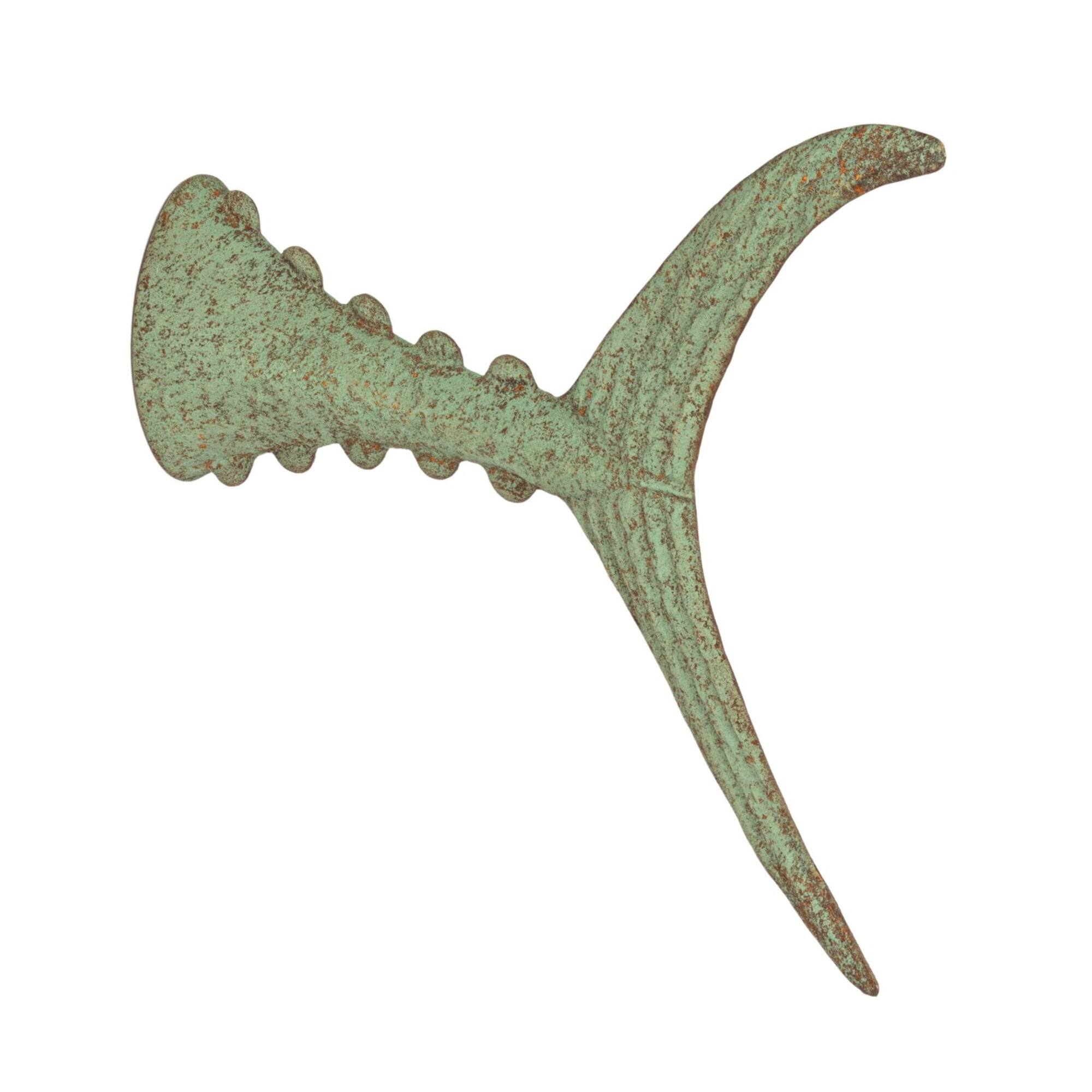 Hello Honey® 18" Distressed Aqua Tuna Tail Metal Wall Décor